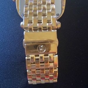 Gold Michelle Watch with diamond bezel!